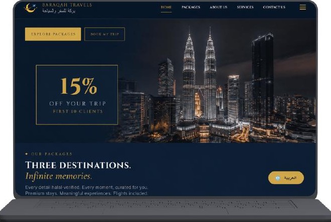 Baraqah Travels website project