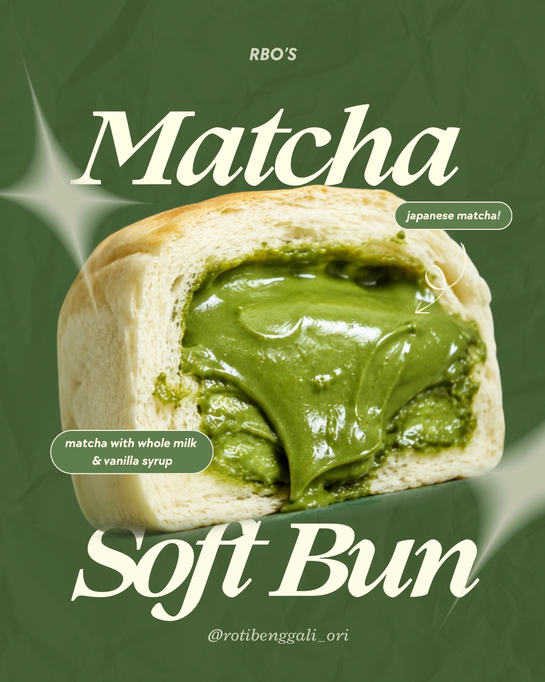 Roti Benggali Ori — Matcha Soft Bun